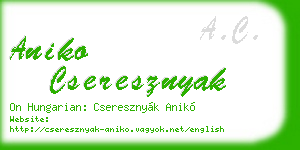 aniko cseresznyak business card