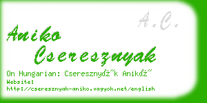 aniko cseresznyak business card